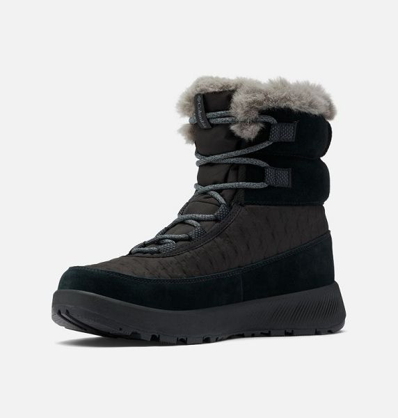 Women Columbia Slopeside Peak™ II Luxe Waterproof Snow Boots Black / Deep Grey | US-GEIVNW-873