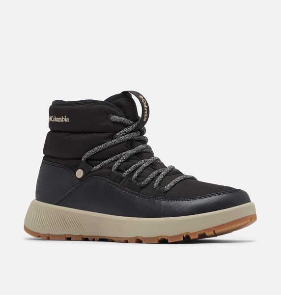 Women Columbia Slopeside Village II Omni-Heat Mid Winter Boots Black / Silver Olive | US-EBZLVX-845