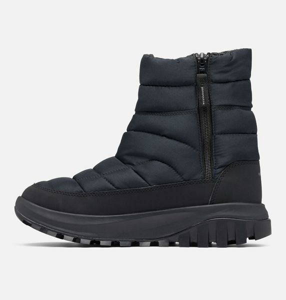 Women Columbia Snowtrot™ Waterproof Winter Boots Black / Titanium | US-KDSTQJ-350