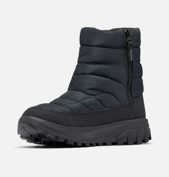 Women Columbia Snowtrot™ Waterproof Winter Boots Black / Titanium | US-KDSTQJ-350