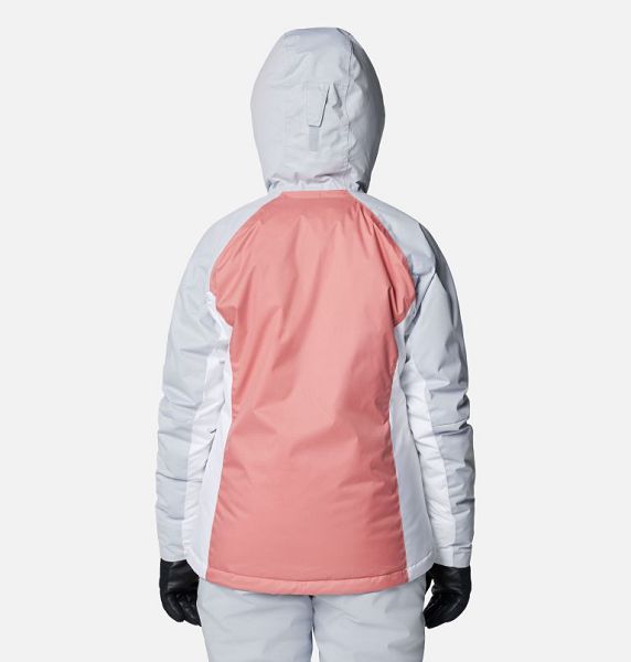 Women Columbia Snowy Summit™ Insulated Waterproof Ski Jackets Pink / White / Grey | US-IVGZWA-846