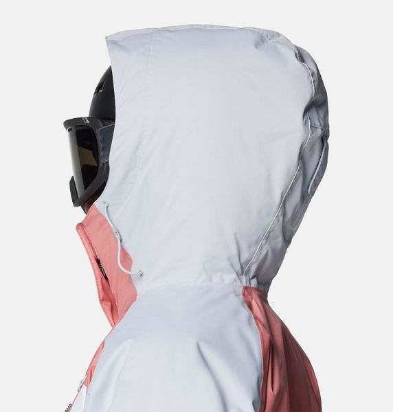 Women Columbia Snowy Summit™ Insulated Waterproof Ski Jackets Pink / White / Grey | US-IVGZWA-846