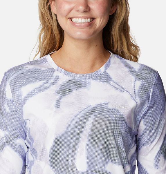 Women Columbia Sun Deflector Summerdry™ Long Sleeve T-Shirt Dark Blue | US-ZIYOKG-806