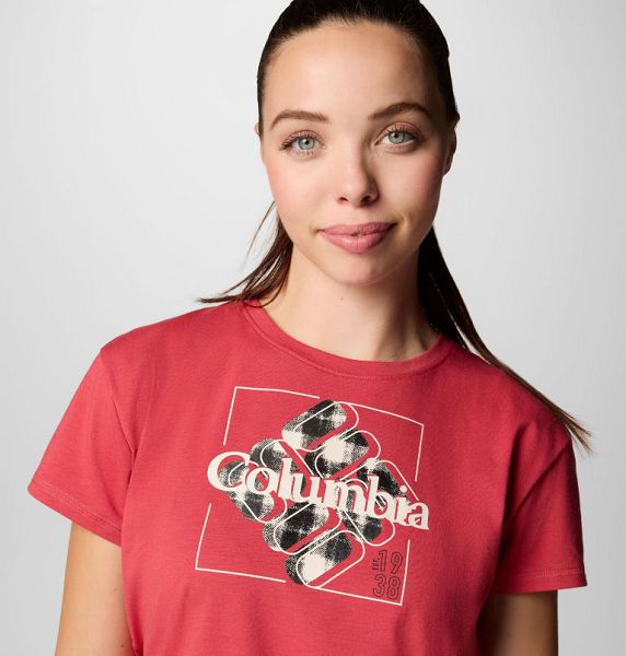 Women Columbia Sun Trek™ Technical Graphic T-Shirt Red | US-XFWRQT-106