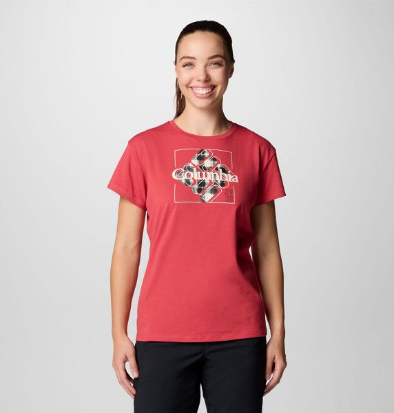 Women Columbia Sun Trek™ Technical Graphic T-Shirt Red | US-XFWRQT-106