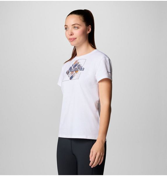 Women Columbia Sun Trek™ Technical Graphic T-Shirt White | US-FMVXBL-139