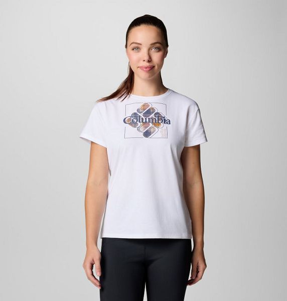 Women Columbia Sun Trek™ Technical Graphic T-Shirt White | US-FMVXBL-139