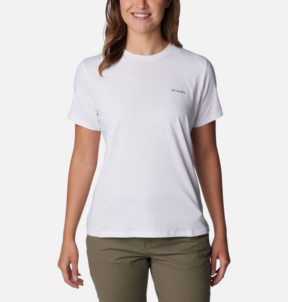 Women Columbia Sun Trek™ Technical Graphic T-Shirt White | US-YACGVZ-407