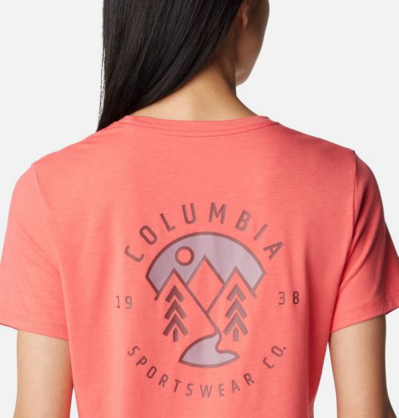 Women Columbia Sun Trek™ Technical Graphic T-Shirt Coral | US-YZQBVS-729