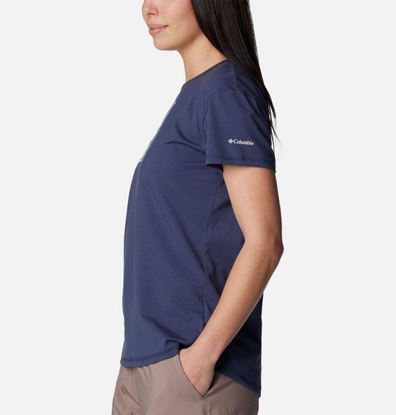 Women Columbia Sun Trek™ Technical Graphic T-Shirt Navy | US-FHXTYU-071