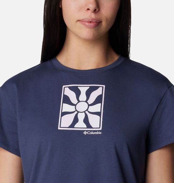 Women Columbia Sun Trek™ Technical Graphic T-Shirt Navy | US-FHXTYU-071