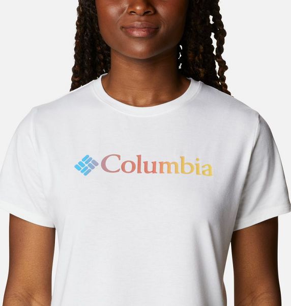 Women Columbia Sun Trek™ Technical Graphic T-Shirt White | US-MITYVD-689