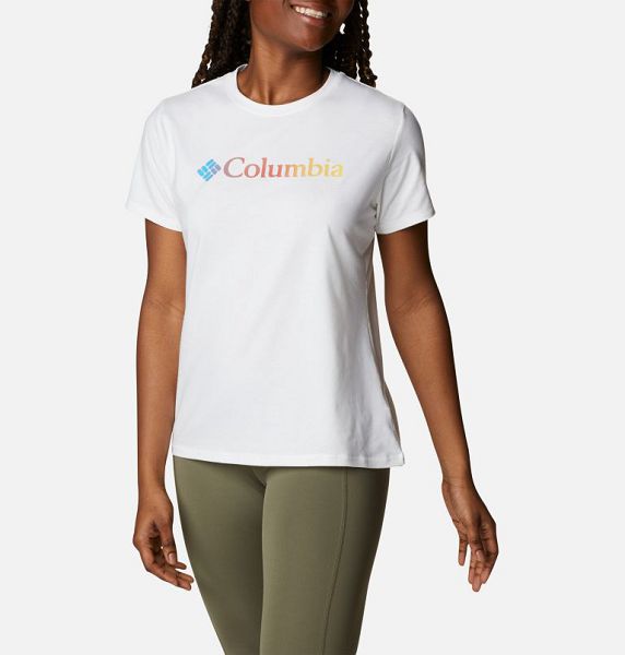 Women Columbia Sun Trek™ Technical Graphic T-Shirt White | US-MITYVD-689