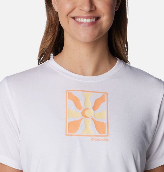 Women Columbia Sun Trek™ Technical Graphic T-Shirt White | US-PAJICH-694