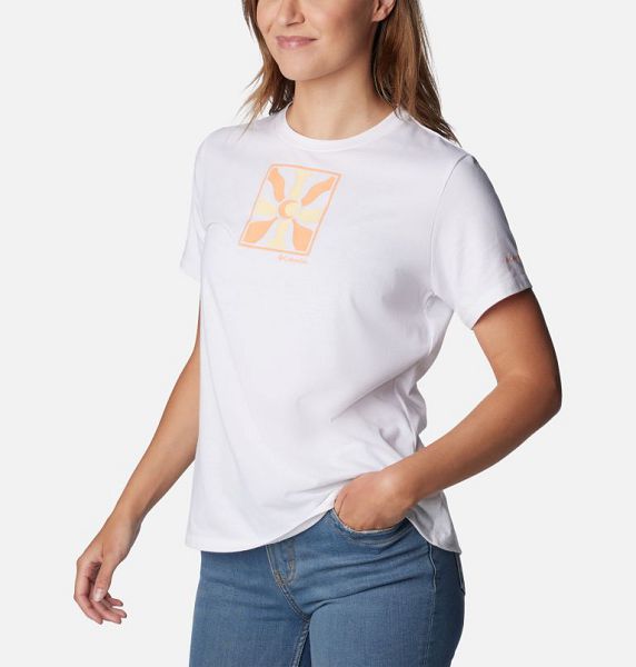 Women Columbia Sun Trek™ Technical Graphic T-Shirt White | US-PAJICH-694