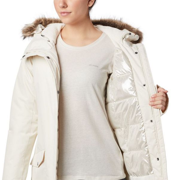 Women Columbia Suttle Mountain™ Long Synthetic Down Parka Jackets White | US-GJPSLT-182