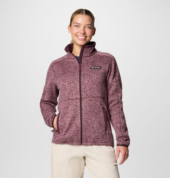 Women Columbia Sweater Weather™ II Fleece Jackets Burgundy | US-AKUEYM-213