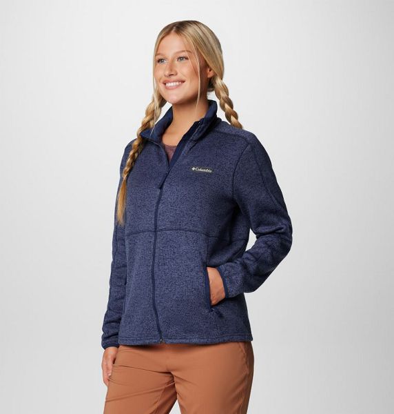 Women Columbia Sweater Weather™ II Fleece Jackets Navy / Navy | US-FLVSJT-842