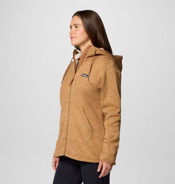 Women Columbia Sweater Weather™ II Sherpa Fleece Jackets Brown | US-OQWGJV-469