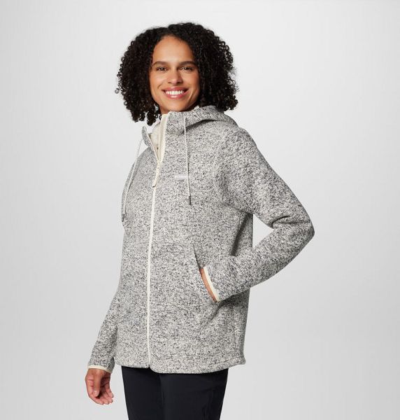 Women Columbia Sweater Weather™ II Sherpa Fleece Jackets Grey / White | US-ZPGDOR-250