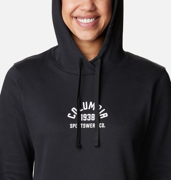 Women Columbia Trek™ Graphic Hoodie Black / White | US-CWMPVI-327