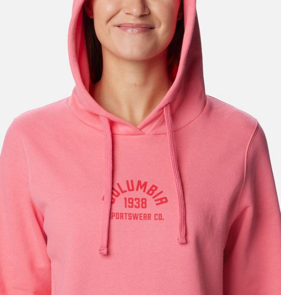 Women Columbia Trek™ Graphic Hoodie Rose / Red | US-LNVKRG-624