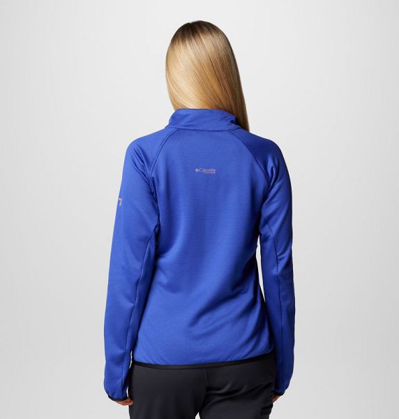 Women Columbia Triple Canyon™ Technical Grid Fleece Jackets Blue / Black | US-XDQSUC-852