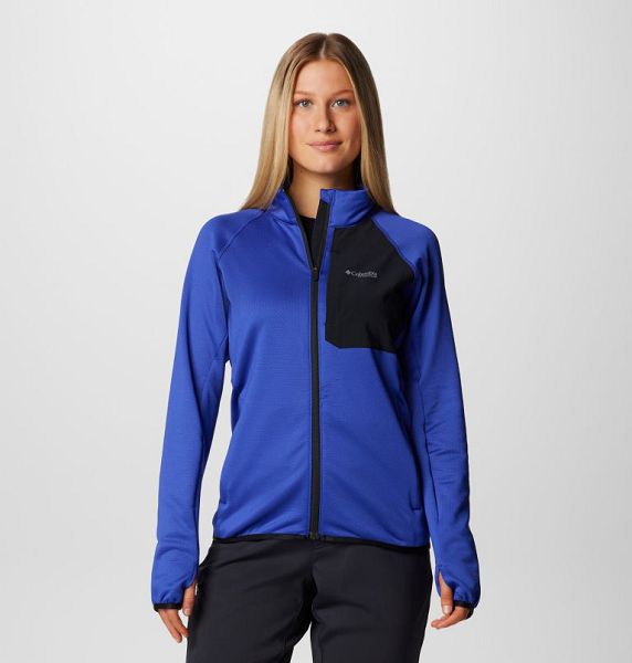 Women Columbia Triple Canyon™ Technical Grid Fleece Jackets Blue / Black | US-XDQSUC-852