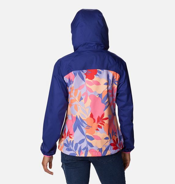 Women Columbia Ulica™ Rain Jackets Pink / Dark Blue | US-ARXTKO-942