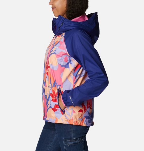 Women Columbia Ulica™ Rain Jackets Pink / Dark Blue | US-ARXTKO-942