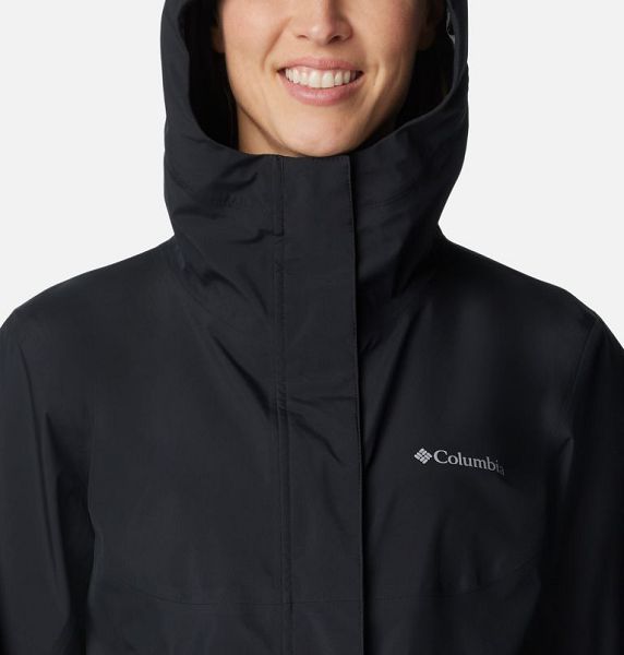 Women Columbia Wahkeena Falls™ 3L Waterproof Hiking Shell Jackets Black | US-DQZYTR-396