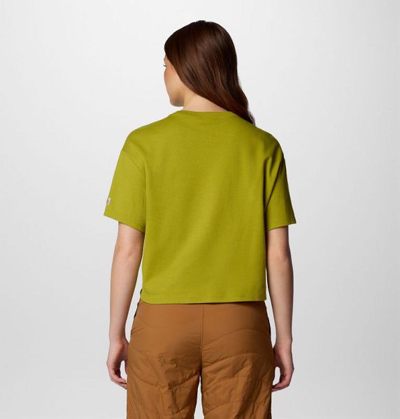 Women Columbia Wallowa™ Cropped Graphic T-Shirt Green | US-HIKQOL-549