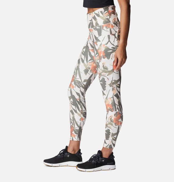 Women Columbia Weekend Adventure™ 7/8 Leggings White / Grey | US-HSMCFL-041