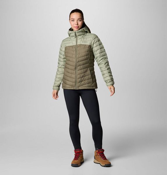 Women Columbia Westridge™ Hooded Down Jackets Grey / Green | US-CDMVOY-502