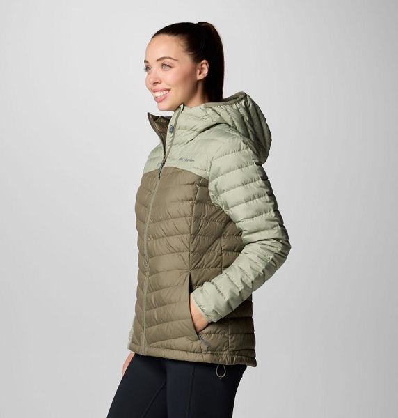 Women Columbia Westridge™ Hooded Down Jackets Grey / Green | US-CDMVOY-502