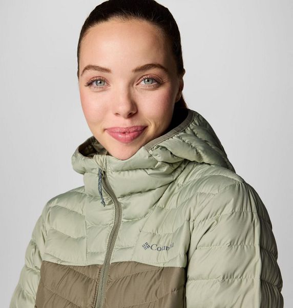 Women Columbia Westridge™ Hooded Down Jackets Grey / Green | US-CDMVOY-502