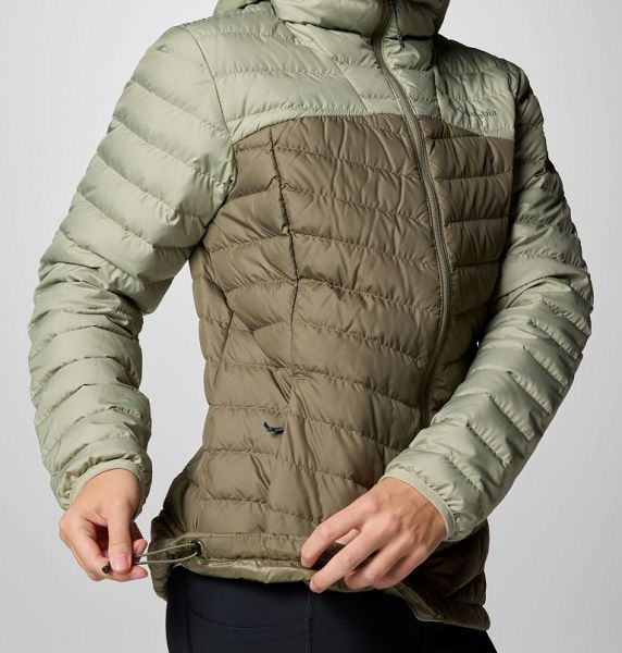 Women Columbia Westridge™ Hooded Down Jackets Grey / Green | US-CDMVOY-502