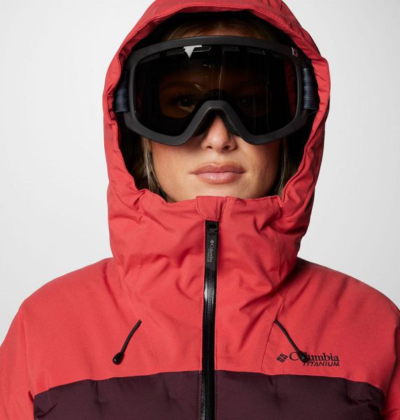 Women Columbia Wildcard™ IV Waterproof Down Ski Jackets Red / Burgundy | US-MYKCRP-278