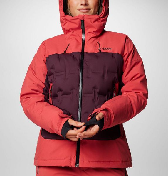 Women Columbia Wildcard™ IV Waterproof Down Ski Jackets Red / Burgundy | US-MYKCRP-278