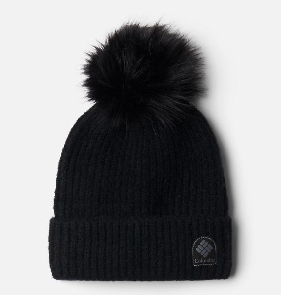 Women Columbia Winter Blur™ Pom Pom Beanie Black | US-JBTCXP-347