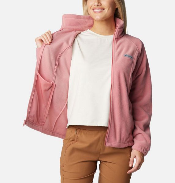 Women Columbia WoBenton Springs™ Full Zip Fleece Jackets Pink | US-KBWXDL-235