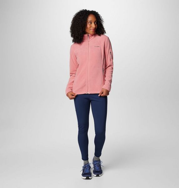 Women Columbia WoFast Trek™ II Fleece Jackets Pink | US-CAXEDP-492