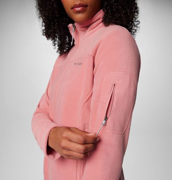 Women Columbia WoFast Trek™ II Fleece Jackets Pink | US-CAXEDP-492