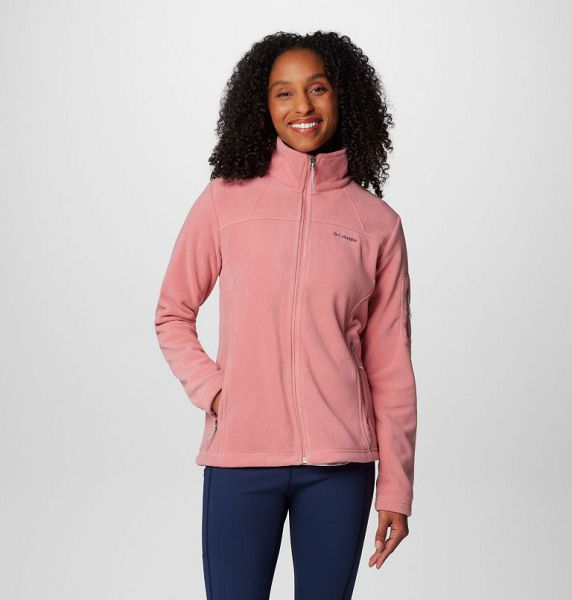 Women Columbia WoFast Trek™ II Fleece Jackets Pink | US-CAXEDP-492