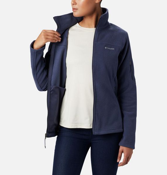 Women Columbia WoFast Trek™ II Fleece Jackets Navy | US-TSMIEU-019