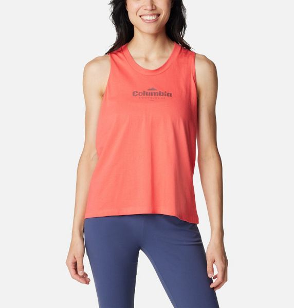 Women Columbia WoNorth Cascades™ Casual Graphic Tank Top Orange | US-RDQFHE-972