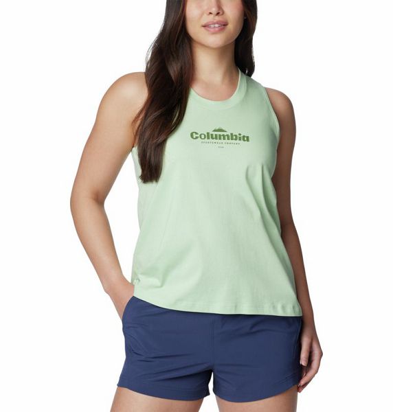 Women Columbia WoNorth Cascades™ Casual Graphic Tank Top Olive | US-FZHALY-513