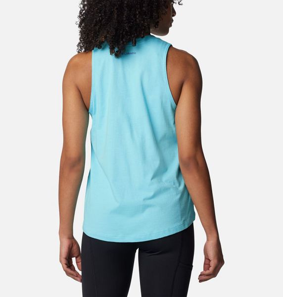 Women Columbia WoNorth Cascades™ Casual Graphic Tank Top Turquoise | US-RXVSZY-096