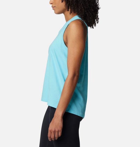 Women Columbia WoNorth Cascades™ Casual Graphic Tank Top Turquoise | US-RXVSZY-096