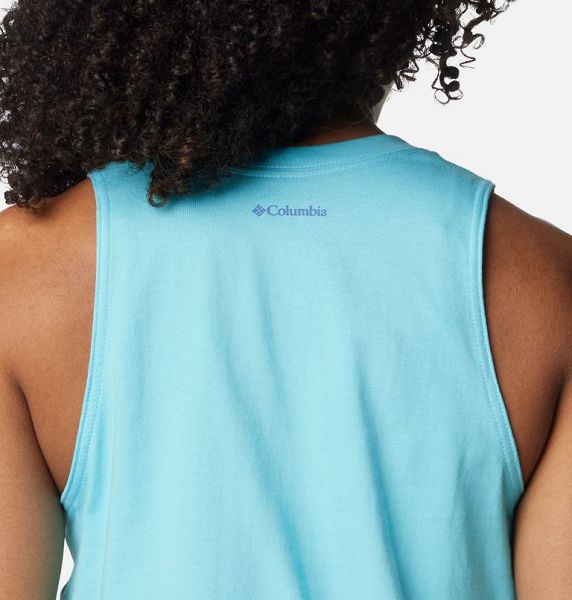 Women Columbia WoNorth Cascades™ Casual Graphic Tank Top Turquoise | US-RXVSZY-096